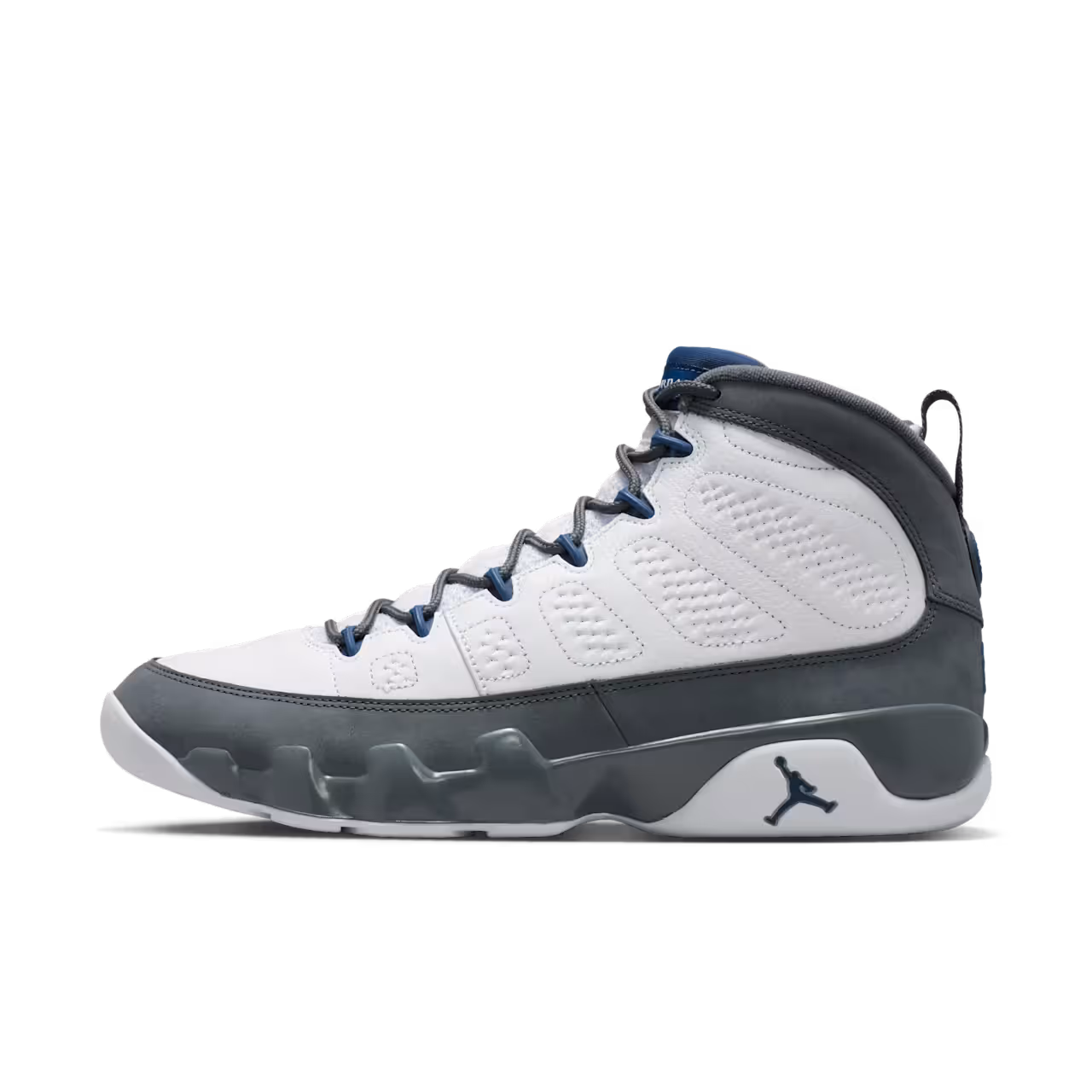 Air Jordan 9 Flint Grey and French Blue