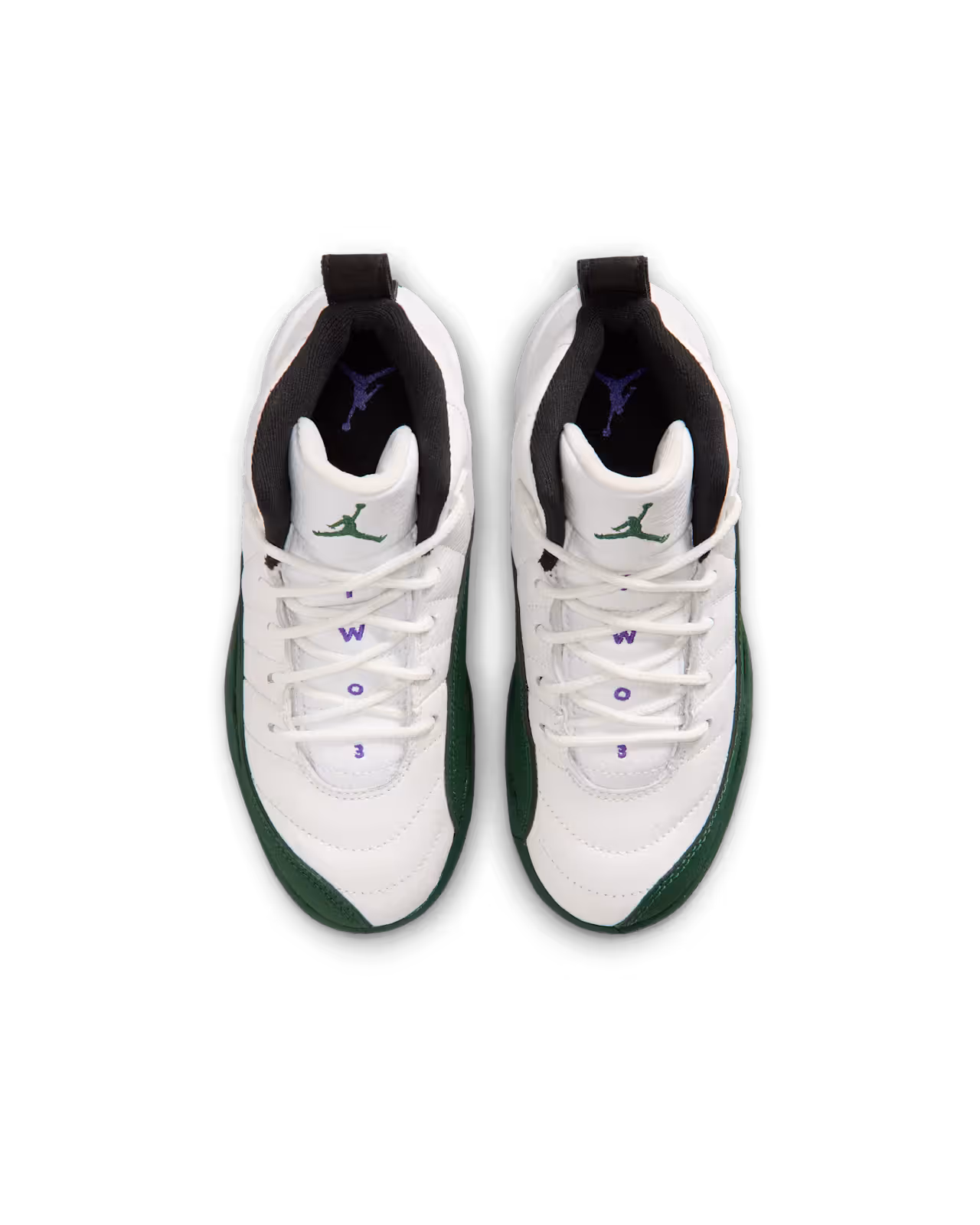 Retro 12 Summit White and Gorge Green 3